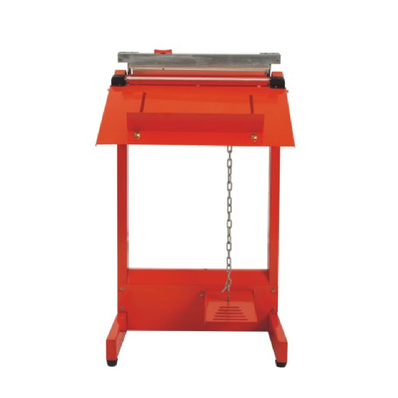 Máquina seladora de pedal com cortador e rolo de filme